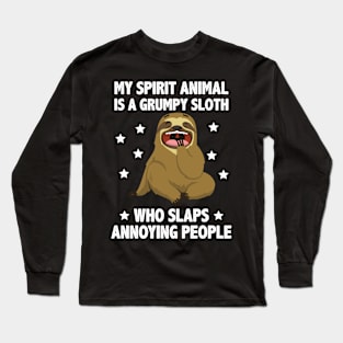 Funny cute sloth gift Long Sleeve T-Shirt